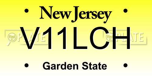 V11LCH New Jersey License Plate
