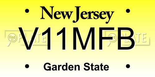 V11MFB New Jersey License Plate