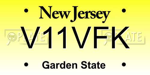 V11VFK New Jersey License Plate