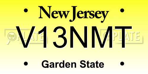 V13NMT New Jersey License Plate