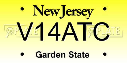 V14ATC New Jersey License Plate