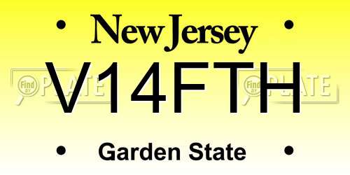 V14FTH New Jersey License Plate