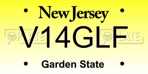 V14GLF New Jersey License Plate