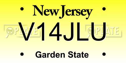V14JLU New Jersey License Plate