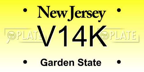 V14K New Jersey License Plate