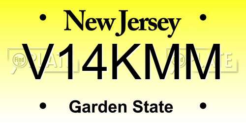 V14KMM New Jersey License Plate