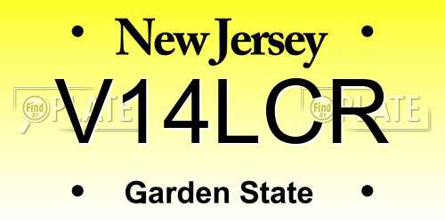 V14LCR New Jersey License Plate