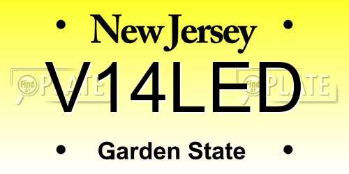 V14LED New Jersey License Plate