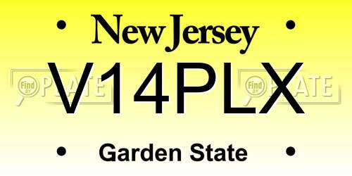 V14PLX New Jersey License Plate