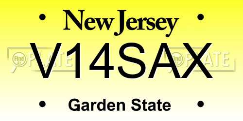 V14SAX New Jersey License Plate