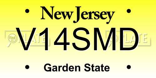 V14SMD New Jersey License Plate
