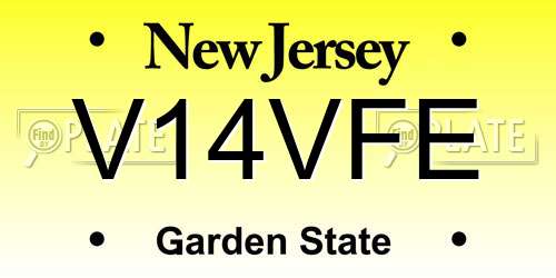V14VFE New Jersey License Plate