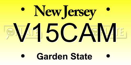 V15CAM New Jersey License Plate