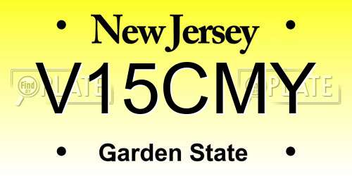 V15CMY New Jersey License Plate