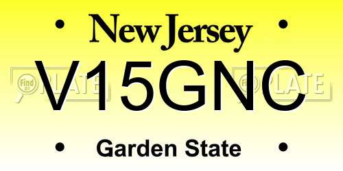 V15GNC New Jersey License Plate