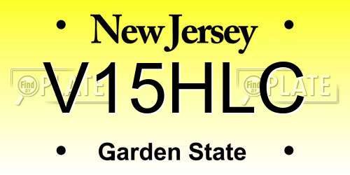 V15HLC New Jersey License Plate