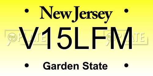 V15LFM New Jersey License Plate