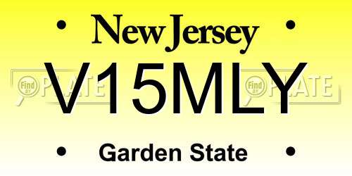 V15MLY New Jersey License Plate