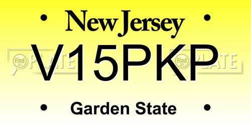 V15PKP New Jersey License Plate