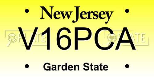 V16PCA New Jersey License Plate