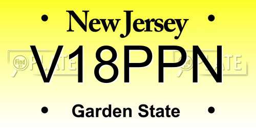 V18PPN New Jersey License Plate
