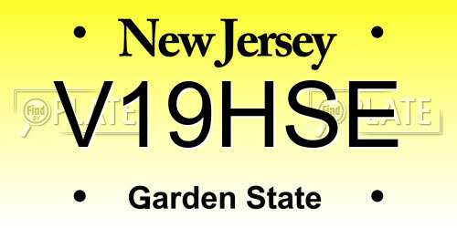 V19HSE New Jersey License Plate