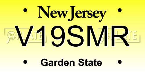 V19SMR New Jersey License Plate