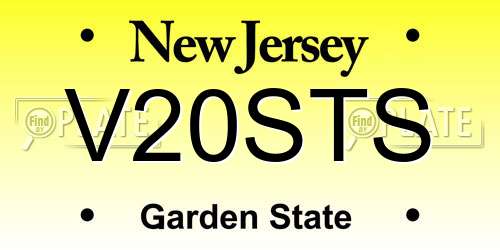 V20STS New Jersey License Plate