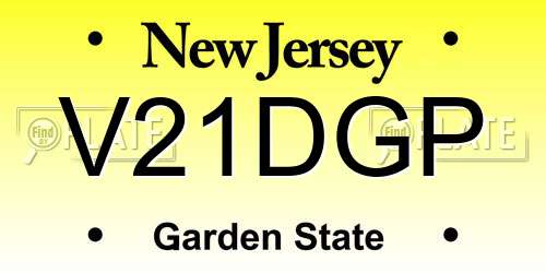 V21DGP New Jersey License Plate