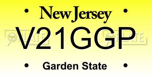 V21GGP New Jersey License Plate