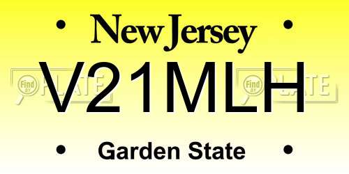 V21MLH New Jersey License Plate