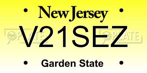V21SEZ New Jersey License Plate