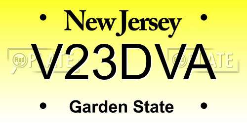 V23DVA New Jersey License Plate