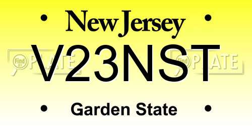 V23NST New Jersey License Plate
