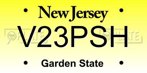 V23PSH New Jersey License Plate