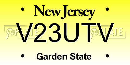 V23UTV New Jersey License Plate