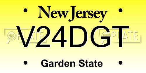 V24DGT New Jersey License Plate