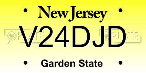 V24DJD New Jersey License Plate