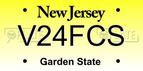 V24FCS New Jersey License Plate