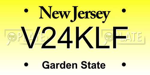 V24KLF New Jersey License Plate