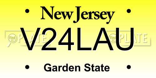 V24LAU New Jersey License Plate