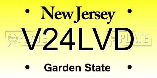 V24LVD New Jersey License Plate