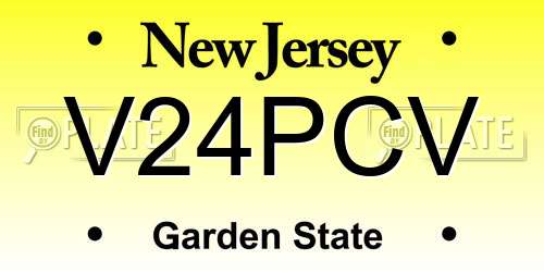V24PCV New Jersey License Plate
