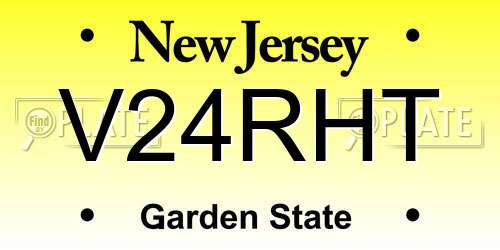 V24RHT New Jersey License Plate