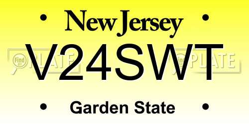 V24SWT New Jersey License Plate