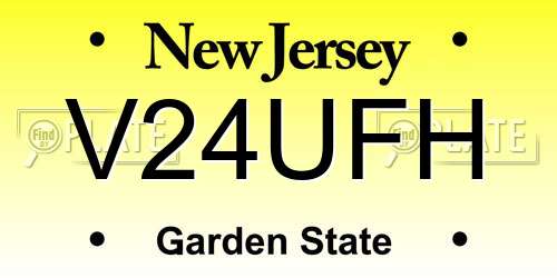 V24UFH New Jersey License Plate