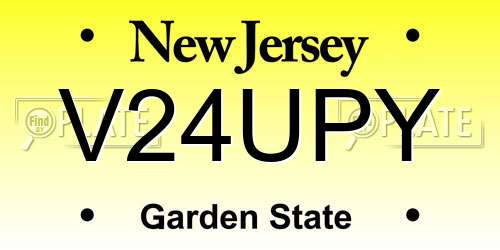 V24UPY New Jersey License Plate