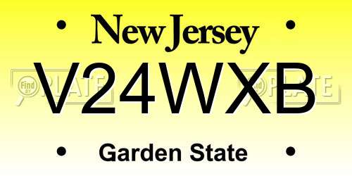 V24WXB New Jersey License Plate