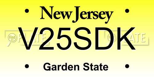 V25SDK New Jersey License Plate