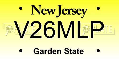 V26MLP New Jersey License Plate